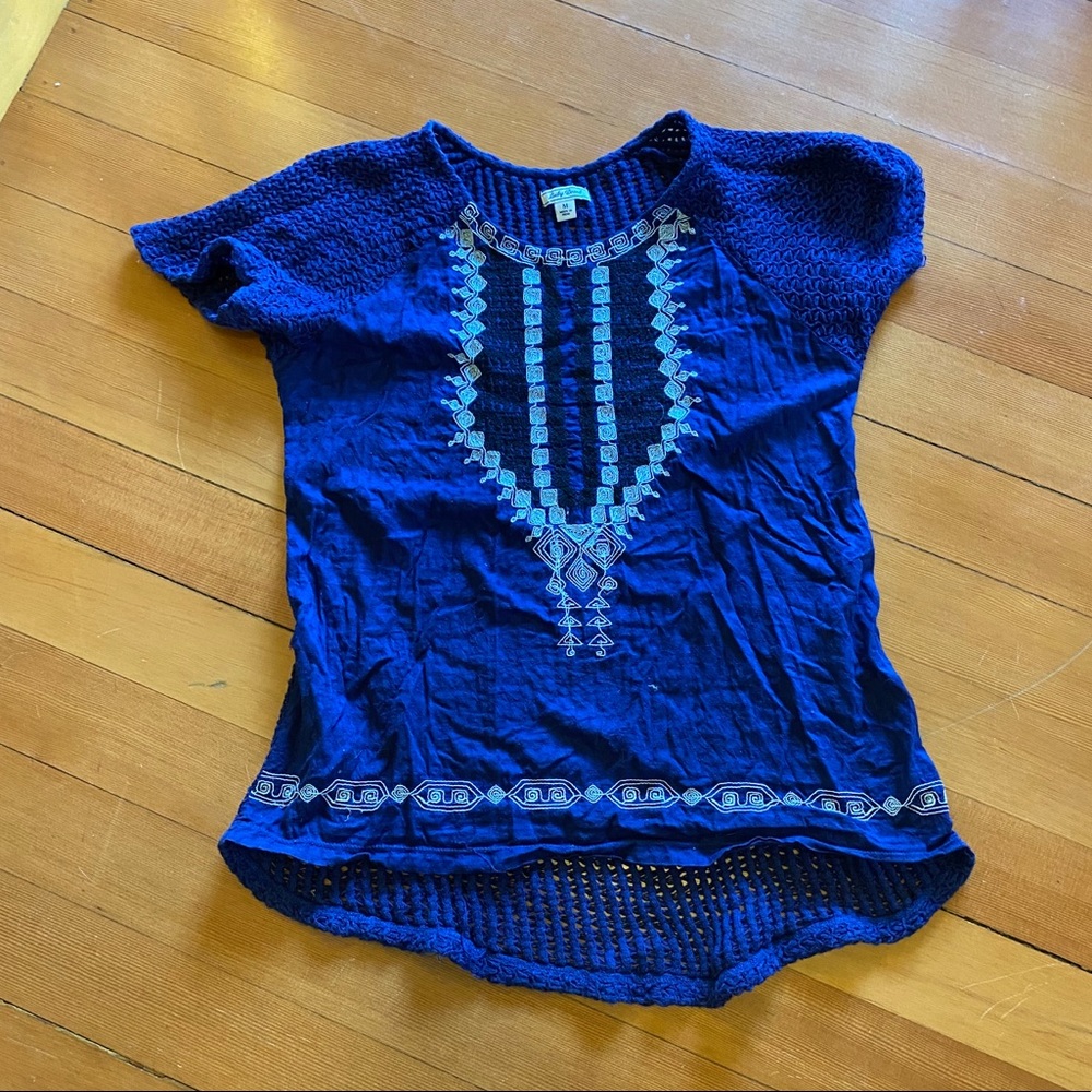 5 for $25 Lucky Brand embroidered top